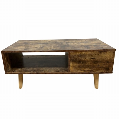 La moitié du siècle 72&quot; Tableau de Cabinet de console de TV avec des étagères de stockage
