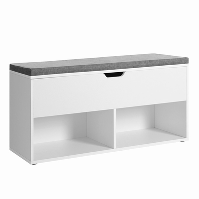Placard en bois de chaussure de petits de cube en entrée de GV de chaussure meubles de support avec Seat