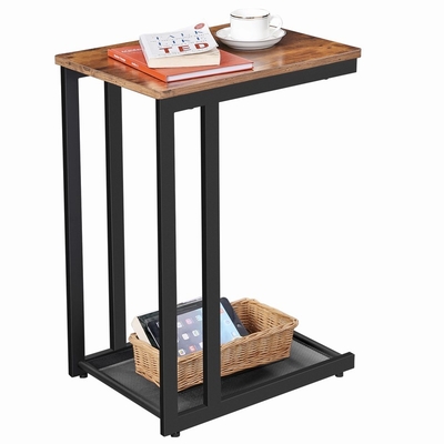 C forment la table basse Sofa Nesting End Tables en bois et en métal