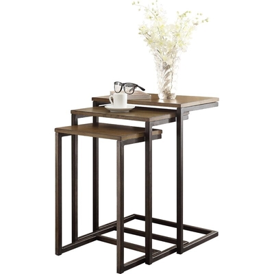 Les tables de chevet en bois industrielles d'emboîtement en métal C ont formé