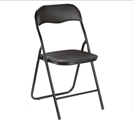 Chaise pliable de carton gris de PVC de fer en bois coloré de mobilier métallique pour le lieu de réunion