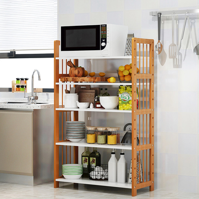 L'étagère en bois de assaisonnement d'épice de support à micro-ondes de cuisine a adapté aux besoins du client