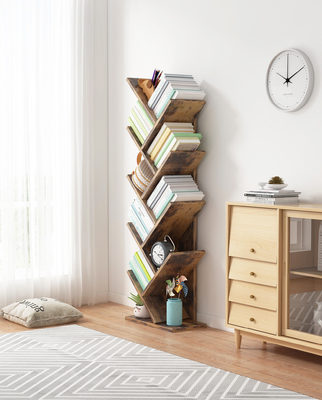 Salon en bois Funiture d'étagère de support de livre de forme d'arbre de panneau