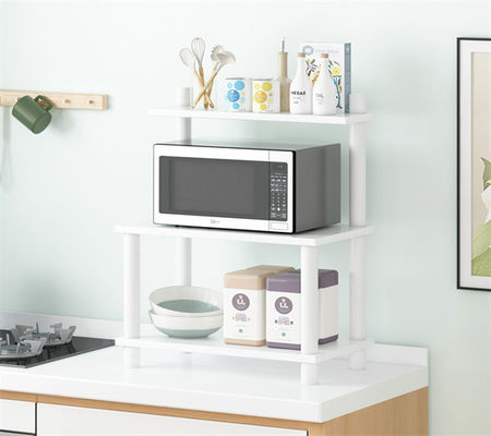 Micro-onde universelle blanche moderne Oven Storage Rack Shelving de cuisine