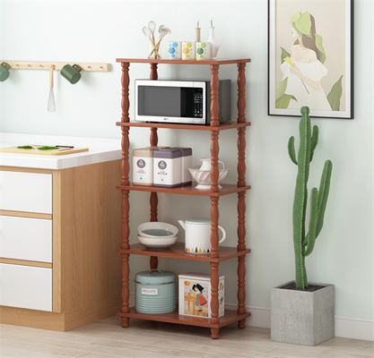 Rangée en bois d'Oven Rack Furniture Saving Space 5 de micro-onde de boulangers de cuisine de forces de défense principale