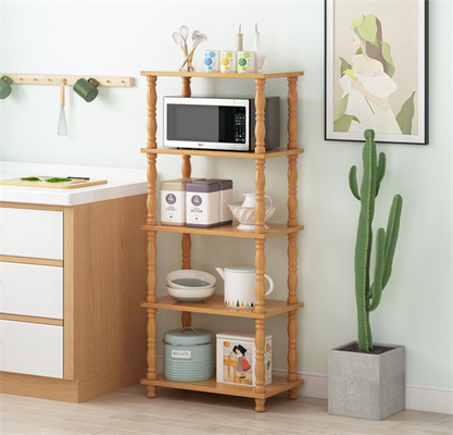 Rangée en bois d'Oven Rack Furniture Saving Space 5 de micro-onde de boulangers de cuisine de forces de défense principale