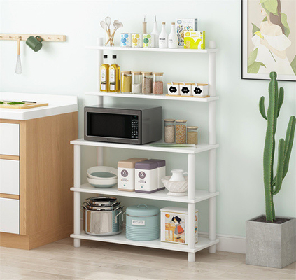 Rangée en bois multifonctionnelle du support 5 de support à micro-ondes de cuisine