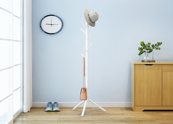 Support libre de cintre de support de manteau de chapeau de triangle en bois
