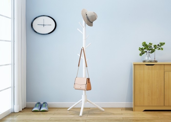 Support libre de cintre de support de manteau de chapeau de triangle en bois