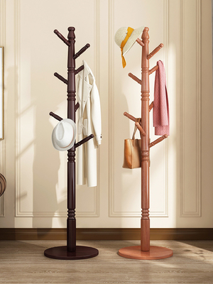 Cintre réglable de support de manteau de coin d'arbre pour le fond rond de serviettes de tissu de pièce