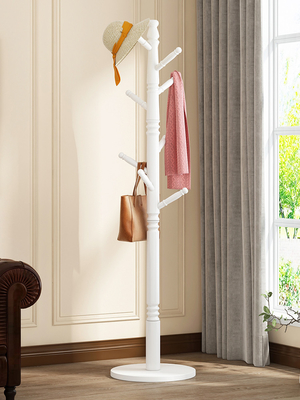 Cintre réglable de support de manteau de coin d'arbre pour le fond rond de serviettes de tissu de pièce