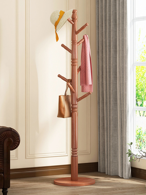 Cintre réglable de support de manteau de coin d'arbre pour le fond rond de serviettes de tissu de pièce