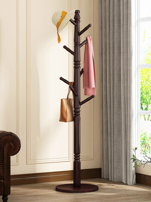 Cintre réglable de support de manteau de coin d'arbre pour le fond rond de serviettes de tissu de pièce