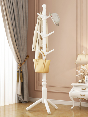 Arbre en bois adapté aux besoins du client de manteau de pin de support de cintre de support de manteau pour la chambre à coucher