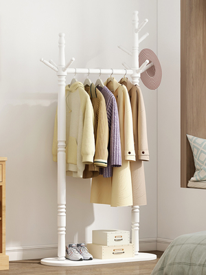 support debout libre en bois solide de cintre de support de manteau de 78cm bipolaire