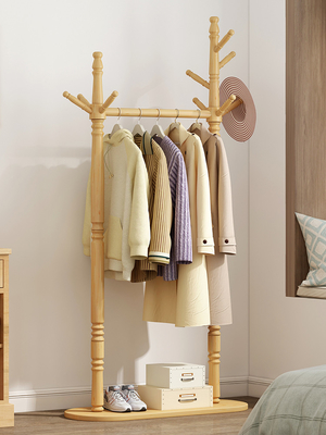 support debout libre en bois solide de cintre de support de manteau de 78cm bipolaire