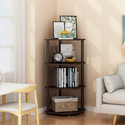 Présentoir faisant le coin en bois moderne universel d'étagère de 4 rangées pour le salon