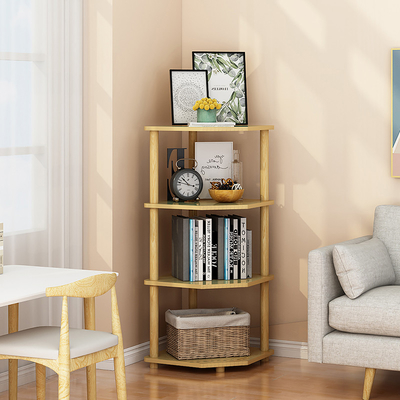 Présentoir faisant le coin en bois moderne universel d'étagère de 4 rangées pour le salon