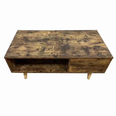 La moitié du siècle 72&quot; Tableau de Cabinet de console de TV avec des étagères de stockage