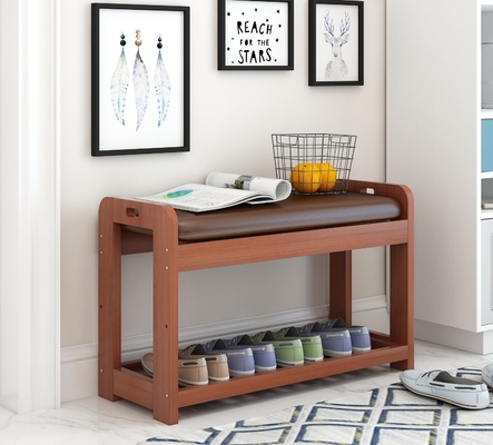 Rangées multifonctionnelles de l'organisateur 2 de support de chaussure de banquette de chaussure d'entrée