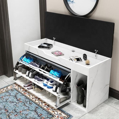 Petit Cabinet en bois moderne d'entrée de banc de chaussure avec le coussin mou