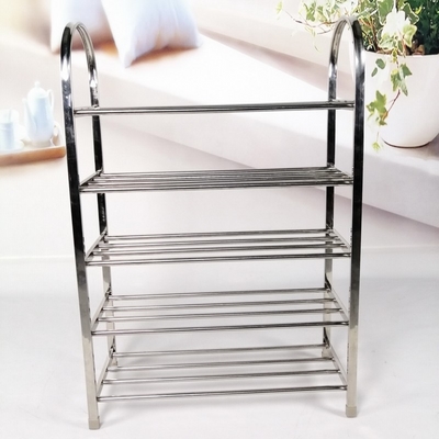 ODM BSCI banc en métal de meubles de support de chaussure d'acier inoxydable de 5 couches pour la chambre à coucher de salon