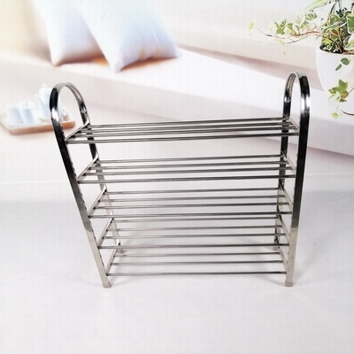 ODM BSCI banc en métal de meubles de support de chaussure d'acier inoxydable de 5 couches pour la chambre à coucher de salon