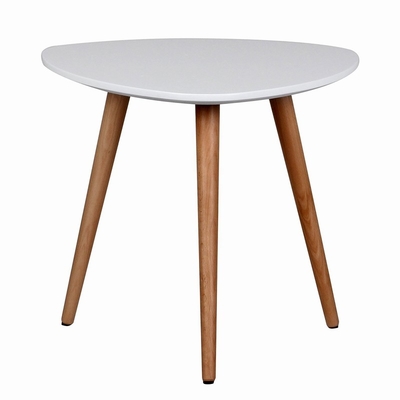Dessus solide rond blanc de forces de défense principale de table basse en bois de hêtre