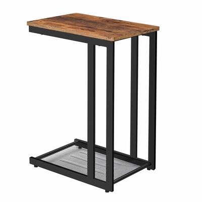 C forment la table basse Sofa Nesting End Tables en bois et en métal