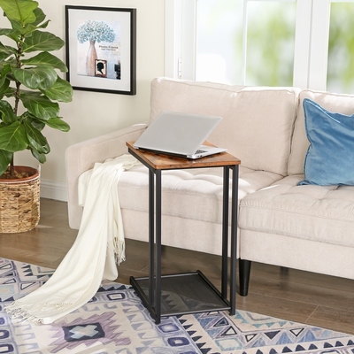 C forment la table basse Sofa Nesting End Tables en bois et en métal