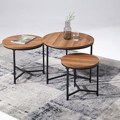 Salon petit Brown autour des meubles d'ensemble de table basse d'emboîtement