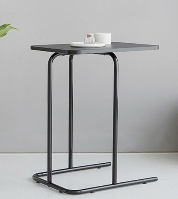 Table basse moderne blanche noire en bois solide et en métal nichant les Tableaux latéraux