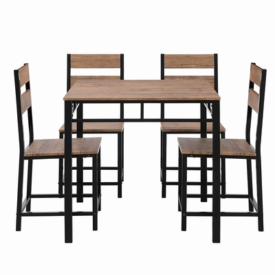 Le PVC a enduit les chaises dinantes modernes réglées du Tableau carré de 4 cuisines