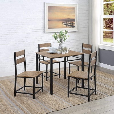 Le PVC a enduit les chaises dinantes modernes réglées du Tableau carré de 4 cuisines