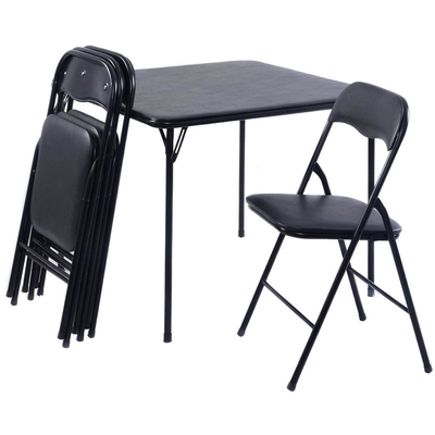 Table de salle à manger de pont de noir d'OEM et ensemble de chaise de 4