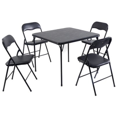 Table de salle à manger de pont de noir d'OEM et ensemble de chaise de 4