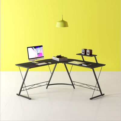 Bureau en forme de L faisant le coin réversible Brown d'ordinateur pour le Ministère de l'Intérieur