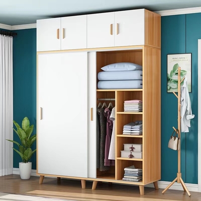 Porte coulissante en bois adaptée aux besoins du client d'Almirah de Cabinet moderne de garde-robe