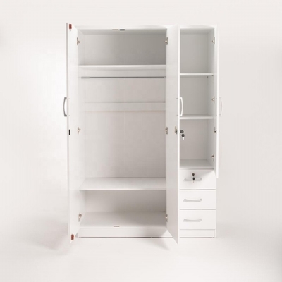 Cabinet moderne en bois blanc de garde-robe de 3 portes de BSCI pour des vêtements