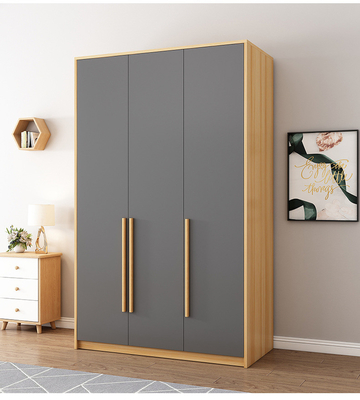 Métal et cabinet en bois solide de garde-robe de forces de défense principale Almirah en bois pour la chambre à coucher