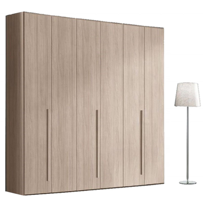 Garde-robe en bois de cabinet de vêtements de portes de Contemperary 4 pour le stockage de chambre à coucher