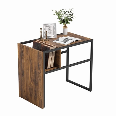 C a formé la table de chevet réversible de bois de construction de sapin de cadre en métal Nightstand avec l'étagère