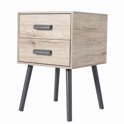 Tables en bois Nightstand de Sofa Slim Bedside Drawers End avec 2 tiroirs