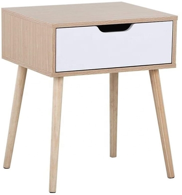 Petite table de chevet de bois de construction de placage contemporain nightstand de 12 pouces