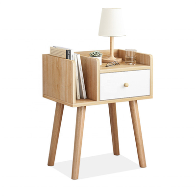 Contreplaqué Nightstand de table de chevet de bois de construction de forces de défense principale de Scandinave avec le tiroir