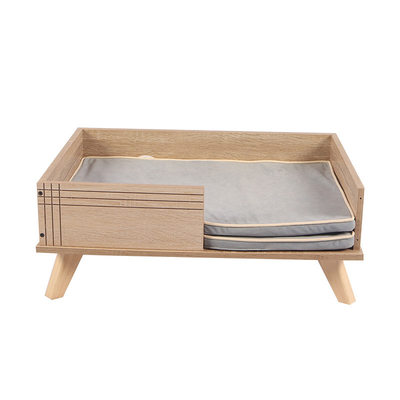 Grand lit en bois d'intérieur fait sur commande d'animal familier pour Cat Dog