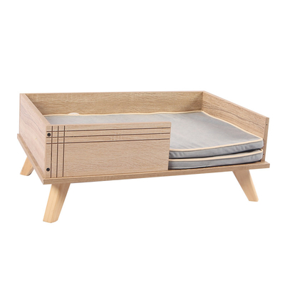 Grand lit en bois d'intérieur fait sur commande d'animal familier pour Cat Dog
