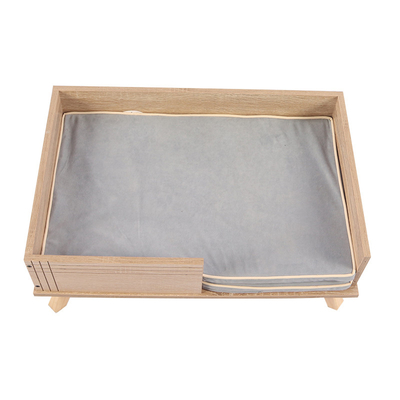 Grand lit en bois d'intérieur fait sur commande d'animal familier pour Cat Dog
