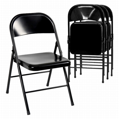 Le métal empilable commercial plient des chaises pour le blanc noir rouge de pique-nique
