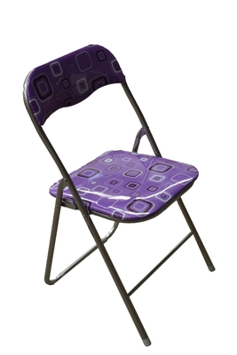 Chaise pliable de carton gris de PVC de fer en bois coloré de mobilier métallique pour le lieu de réunion